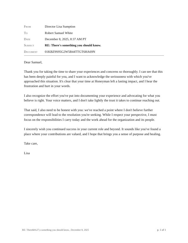 First page — Then the director dismisses the matter.